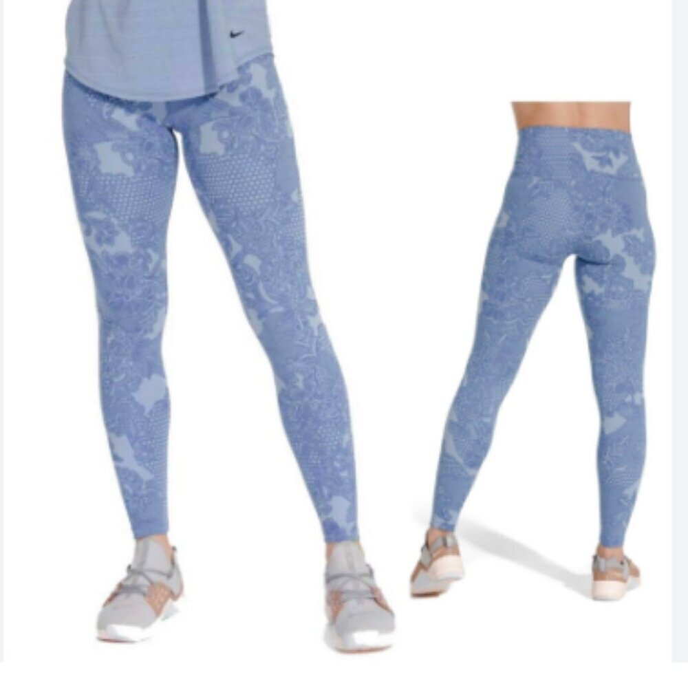 Nike Dr Fit - Blue Floral Legging - L - Jordan